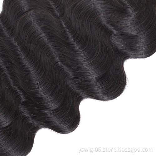 Wholesale 1B Body Wave Raw Brazilian Human Hair Weave 10A Grade Virgin Brazilian Hair Bundle for Black Woman